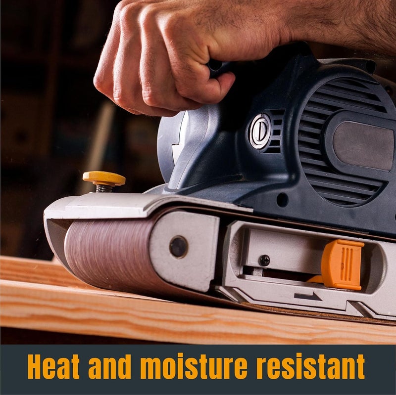 POWERTEC 4 x 24 Inch Sanding Belts, 12 PK, 2 Each of 60 80 120 180 240 400 Grits, 4x24 Belt Sander Sanding Belts Assortment, Aluminum Oxide Sandpaper for Oscillating Belt Sander, Woodworking (110002) - Image 4